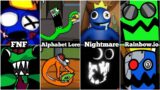 Nightmare vs But it's Alphabet Lore vs FNF vs Rainbow.io Jumpscares [ Roblox ]