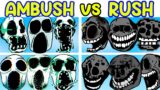 RUSH VS AMBUSH Roblox Doors ALL PHASES – Friday Night Funkin' (Roblox Doors)