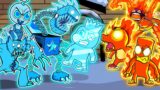 Rainbow Friends vs Baby Long Legs – Fire vs Ice | FNF Friends To Your End | VM Animation