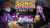 Sonic Characters React To FNF VS Glitched Legends V2 ( LEARN WITH PIBBY ) // GCRV ( PVZ )