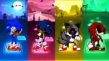 Sonic Exe vs Sonic Exe FNF vs Tails Exe FNF vs Knuckles Exe FNF | Tiles Hop EDM Rush
