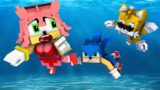 AMY ROSE COULDN'T SWIM AWAY FROM MANIACS OF SONIC AND TAILS – Drowning | FNF Minecraft Animation