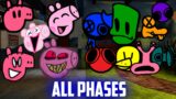 All Peppa Pigs VS All Rainbow Friends – ALL PHASES  Friday Night Funkin (Roblox Rainbow Friends)