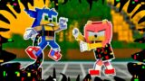 FNF Corrupted Sonic SLICED VS Pibby Dancing meme FNF Minecraft Animation