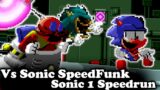 FNF | Vs Sonic SpeedFunk – Sonic 1 Speedrun | Mods/Hard/Gameplay |