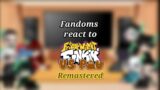 Fandoms react to FNF vs Pou Remastered / FNF Mod