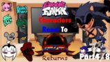 Friday Night Funkin MOD characters React To Sonic.exe Returns (4.0 and other songs) Part4/8