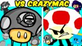 Friday Night Funkin' VS CrazyMac FULL WEEK + Cutscenes | Toad,Discord & Mac (FNF MOD/HARD/Mario)