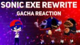Gacha FNF React To Mod VS Sonic EXE-Rewrite V2; Gacha Club Reaction