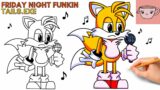 How To Draw Tails .Exe | Friday Night Funkin Mod | FNF | Step By Step Drawing Tutorial