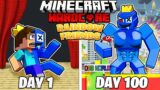 I Survived 100 DAYS as the RAINBOW FRIENDS in HARDCORE MINECRAFT!