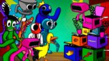 New Boxy Rainbow Friends VS Rainbow Friends 2D but | Friday Night Funkin Mod Roblox