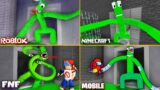 ROBLOX Rainbow Friends EVOLUTION of GREEN in All Games (Roblox, Minecraft, FNF, Mobile)