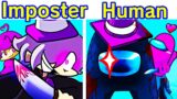 Friday Night Funkin' VS Impostor V4 But They Are Human (Among Us/Black Imposter) (FNF Mod)