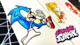 DIBUJO Friday Night Funkin' Sonic VS Knuckles | Sonic 3 & Knuckles LOCK-ON FULL WEEK (FNF Mod/Tails)