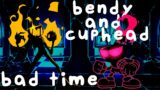 FNF – Nightmare Bendy VS Nightmare Cuphead Sings Bad Time