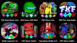 FNF Rainbow Friends, FNF Alphabet Lore, FNF Sus Green, FNF Imposter V4, Rap Battle, Rap Music Battle
