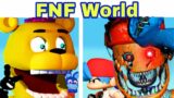 Friday Night Funkin’ FNF World | VS FredBear, Nightmare Boyfriend + More (FNF Mod) (FNAF World)
