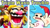 Friday Night Funkin’ Triple WarioWorld Trouble | Warioworld (Four way Fracture FNaW Cover) (FNF Mod)