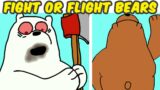 Friday Night Funkin VS Fight Or Flight Cover VS We Bare Bears VS Starved Ice Bear VS Grizz (FNF MOD)