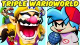 Friday Night Funkin VS TripleTrouble Cover VS WarioWorld VS Luigi.EXE (FNF MOD/Sonic.EXE/FNaW Cover)