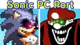 Friday Night Funkin' GAME OVER but it's Lord X Remake VS MX Sprite Animation (FNF Mod/Sonic PC Port)