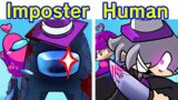 Friday Night Funkin' VS Impostor V4 But They Are Human (FNF Mod) (Among Us/Black Imposter)