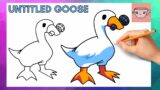 How To Draw Untitled Goose | Friday Night Funkin Mod | FNF | Step By Step Drawing Tutorial