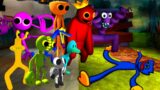 Huggy Wuggy Sings Friends To Your End but vs Swap Colors Rainbow Friends Friday Night Funkin Mod