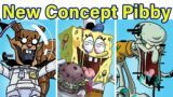 NEW Pibby Leaks/Concepts (FNF Mod) Spongebob Corrupted | Come and Learning with Pibby!