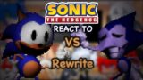 Sonic Characters React To FNF VS Rewrite V2 – Sonic.Exe | Trinity (FNF MOD)