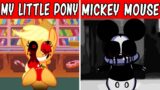 FNF Pibby My Little Pony Vs Mickey Mouse | Darkness is Magic New Update | Pibby x FNF | Monochrome