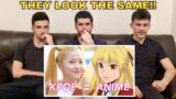 FNF Reacting to Kpop Idols as Anime Characters | ANIME KPOP REACTION