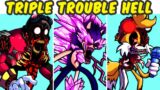 Friday Night Funkin' VS Triple Trouble Cover VS Triple Hell Reborn V2 VS Sonic.exe (FNF MOD/Encore)