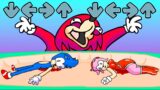 Knuckles EXE Friday Night Funkin' be like KILLS Sonic & Amy Rose – FNF