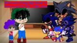MHA reacts to Friday Night Funkin' Vs Sonic.exe Mod V2.5/3.0 + 2 Other Songs