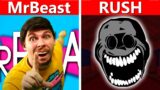 MrBeast Memes Vs RUSH Sings No Time – Friday Night Funkin | Attack of the Killer Beast FNF