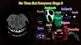 No Time But Everyone Sings it | FNF No Time But RUSH Vs Roblox Doors ALL PHASES Sing it