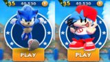 Sonic Dash vs Friday Night Funkin Run – Movie Sonic vs All Bosses Zazz Eggman All Character Unlocked