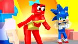 TOACA TOCA TOCA DANCE FNF Corrupted Rainbow Friends vs Sonic | Zero Two Dodging |MINECRAFT Animation