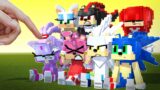 Toaca Toca Dance | Chibi Sonic and friends VS Finger | FNF Sonic Minecraft 3D Animation Zero Two