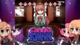 reaction Friday Night Funkin and Monika + Doki Doki Takeover Plus