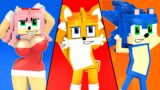 FNF Chibi Sonic and friends Tails Amy Knuckles + Wheel Of Fortune| FNF Sonic exe Minecraft Animation