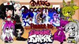 Dark Deceptions React to Friday Night Funkin: VS Sonic.EXE – FNF Creepypasta Mod | Gacha Club
