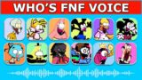 FNF – Guess Character by Their VOICE | Mickey Pibby, Tails Pibby, Seek, Sans, , Oswald, Grandpa…