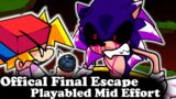 FNF | Offical Final Escape Playabled Mid Effort | VS Sonic.EXE – Fan Charted | Mods/Hard/Gameplay