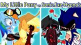 FNF Pibby My Little Pony Vs Sonic.Exe and Hypno's Lullaby V2 | Darkness is Magic Mlp x Monochrome V2