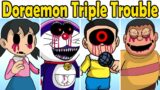 Friday Night Funkin' VS. Doraemon Triple Trouble Week (FNF Mod/Doraemon/Hard/Nobita/Shizuka/Chaien)