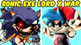 Friday Night Funkin' VS Sonic.EXE VS Lord X War FULL WEEK (FNF MOD/HORROR MOD) (Lord X Phases)