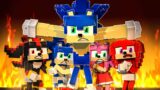 Sonic Rescue All Baby !? FNF Chibi Sonic Tails Amy | Sonic the Hedgehog 2 Minecraft Animation